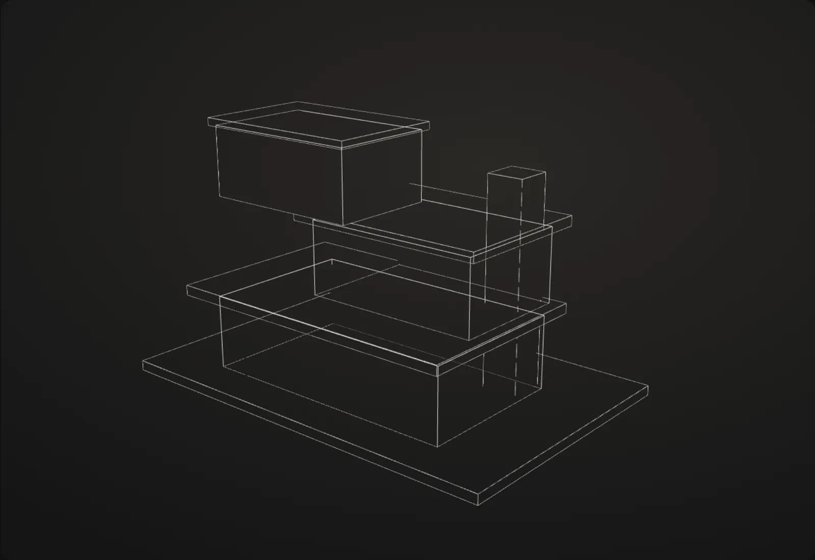Technical drawings: the same building at this stage